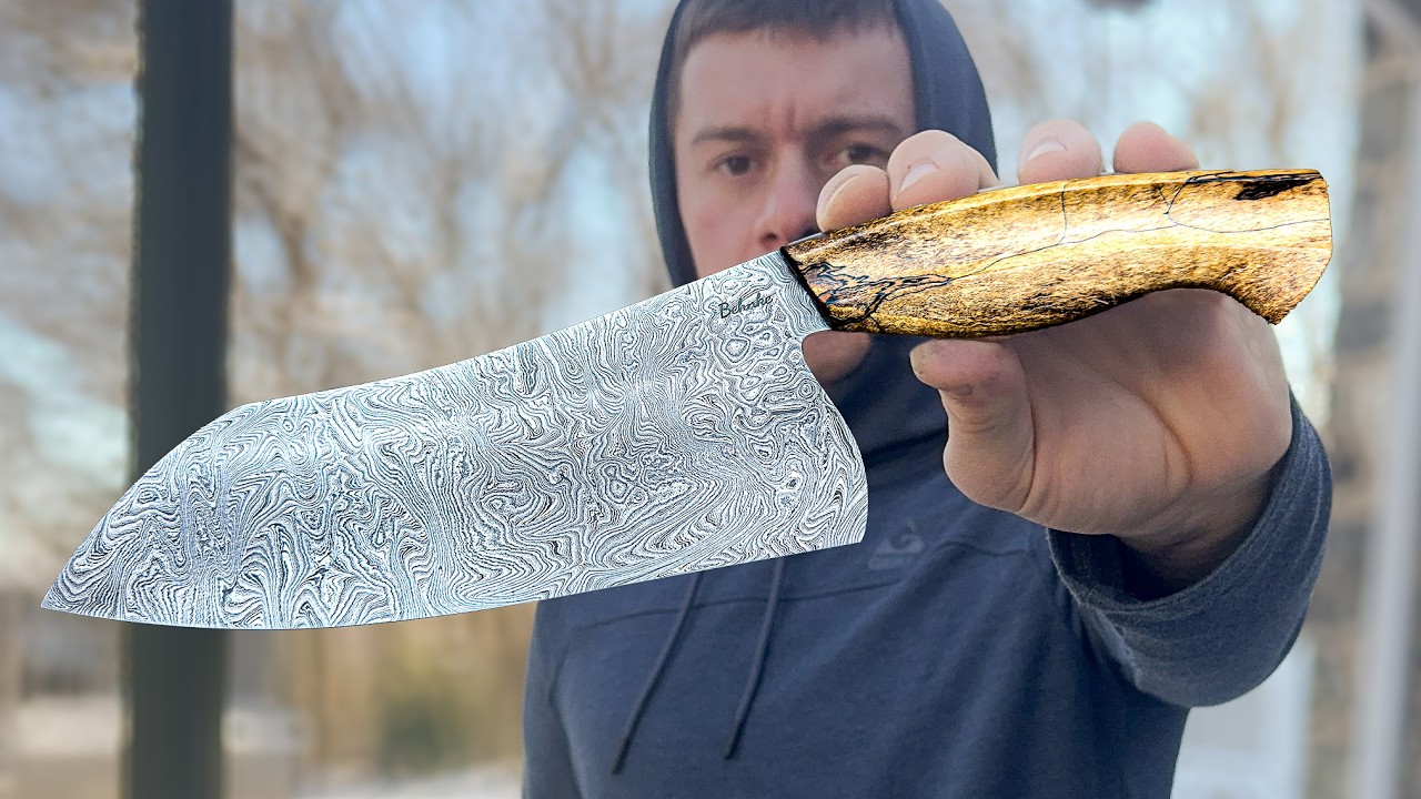 Making a $1,000 Damascus Chef's Knife (Start to Finish)