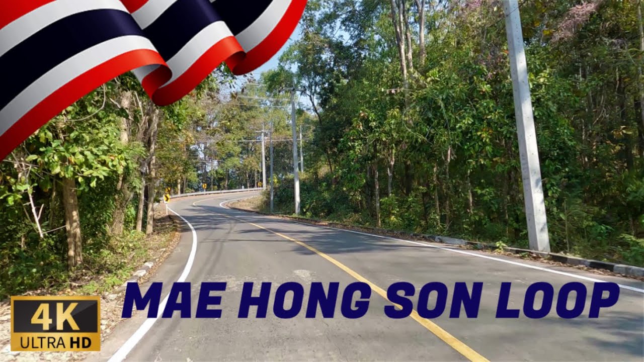 ВОЖДЕНИЕ в MAE HONG SON LOOP, провинция Мэхонгсон, Таиланд I 4K 60fps
