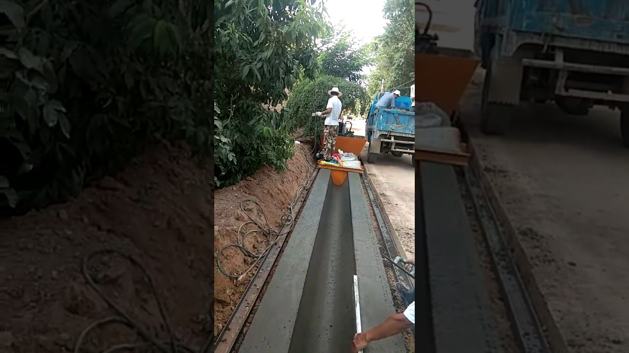 u shaped video for water channel making machine