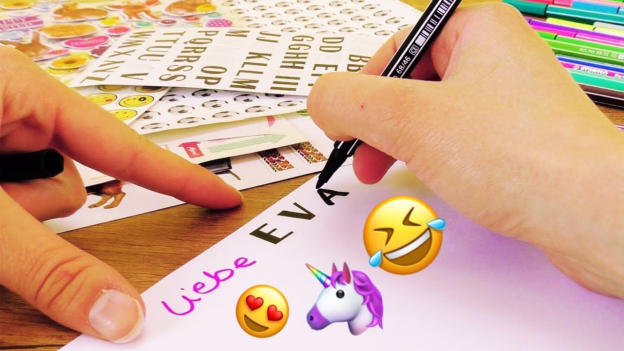 Kathi bekommt süßen EMOJI BRIEF von Eva | Antwort mit Stickern & Washi Tape | DIY Ideen