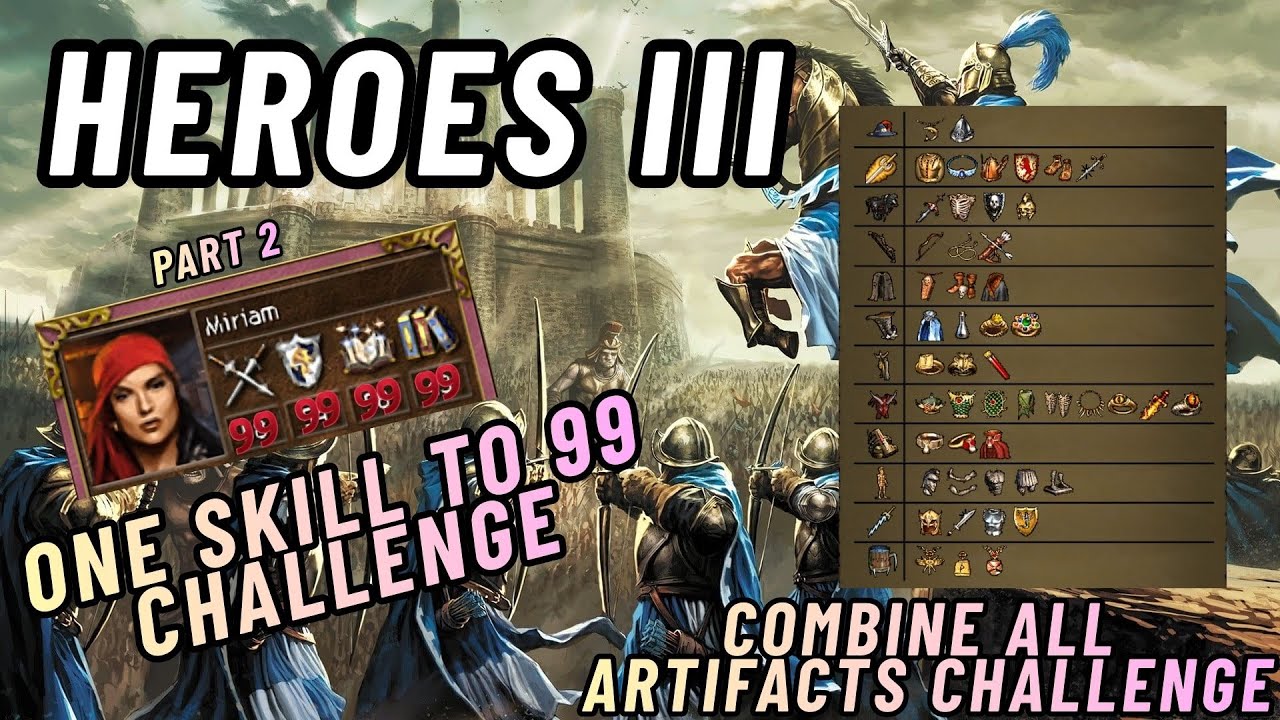 GODLIKE HOMM3 Run: 1vs7 200% Nightmare - Full Artifact Fusion + Max Stats! Episode 2