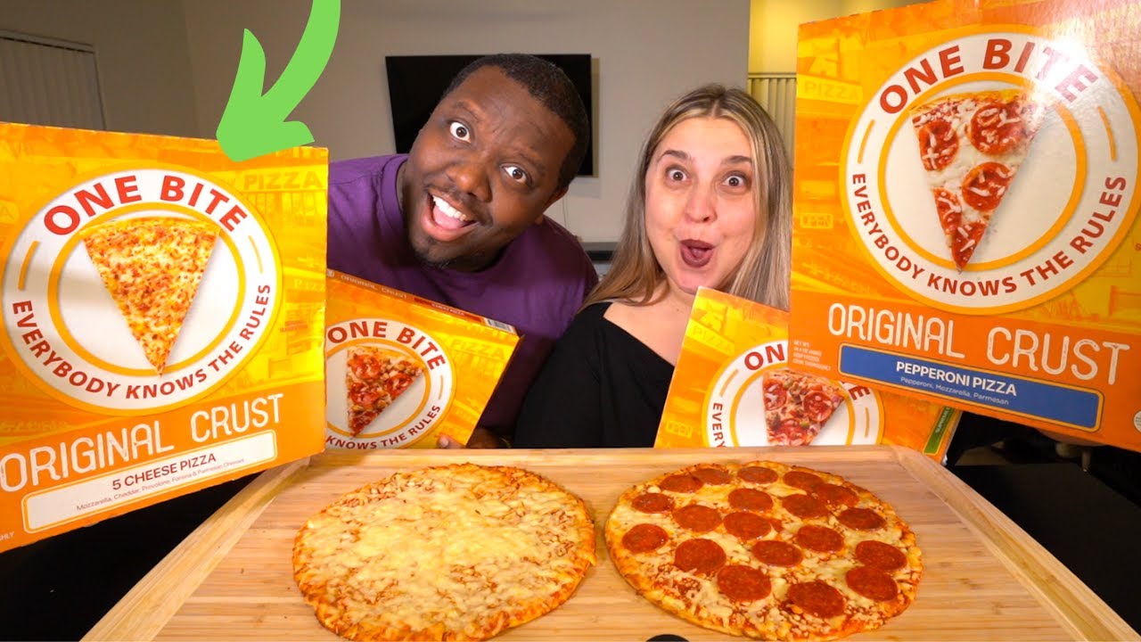 Rating ALL 4 ONE BITE Frozen Pizza Review! 🍕🍕