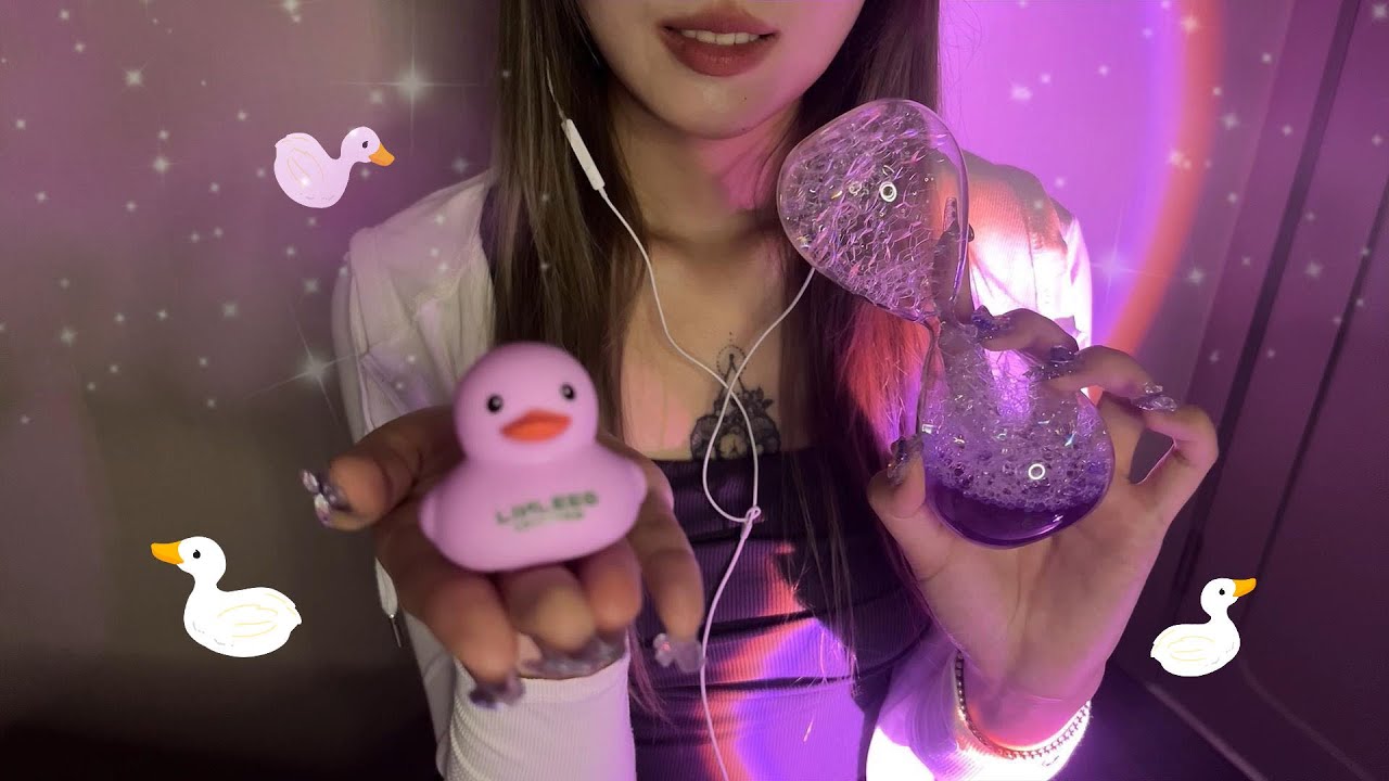 ASMR purple triggers🔮no talking💟