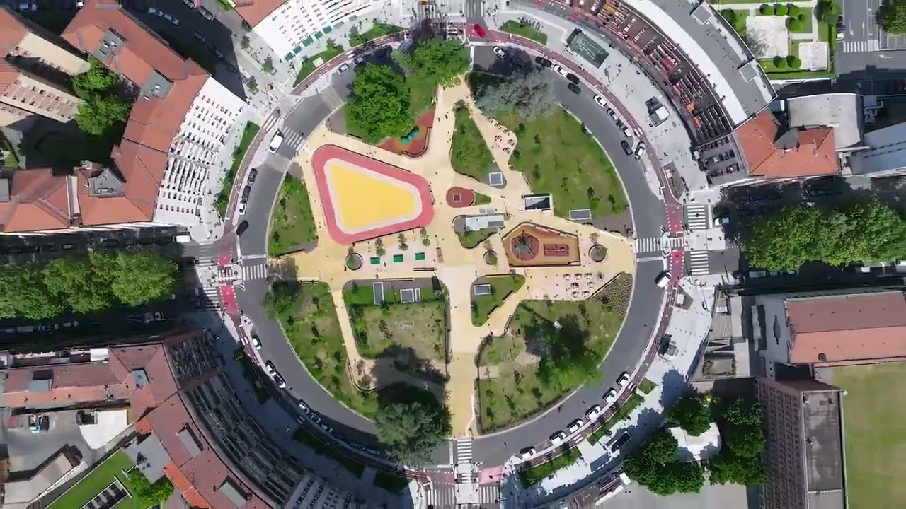 Milano Metro M4  - riprese aeree con drone delle riqualificazioni esterne (round1)