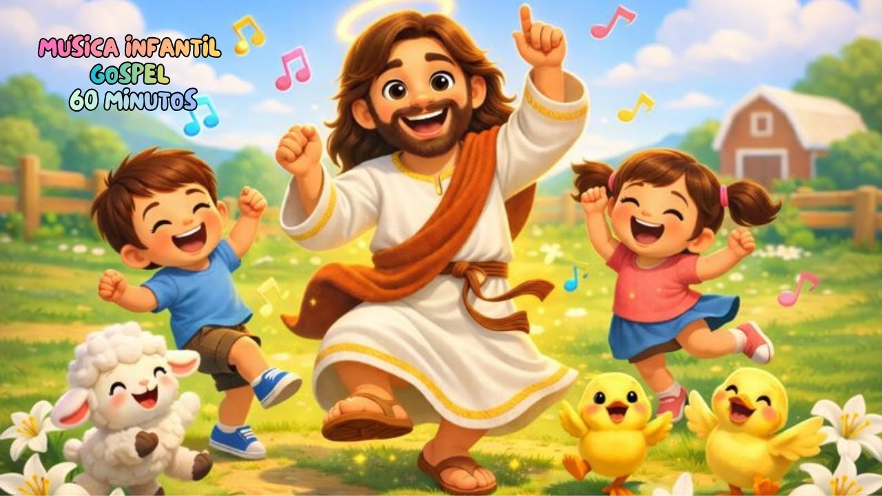 Jesus Cuida de Mim | A Alegria está no Coração | Música Gospel Infantil Divertida | 60 Minutos
