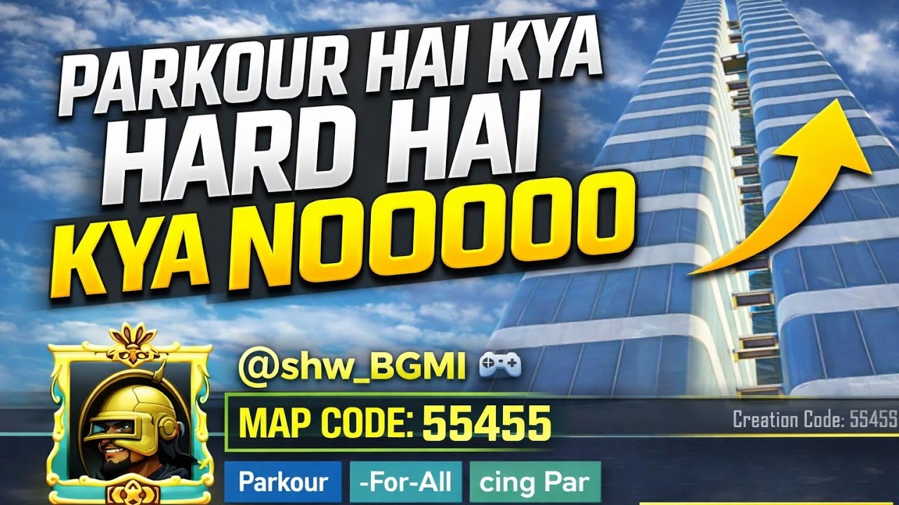 👉PARKOUR HAI KYA HARD HARD HAI KYA 🔥#wowmode CODE :55455💯#bgmi#gaming#parkour#shortsvideo🔔💬👍#pubg 