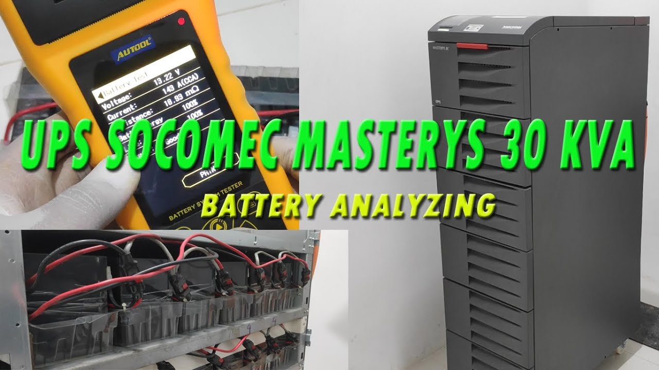 UPS SOCOMEC MASTERYS 30 KVA | Cara Mengukur Baterai Bank Internal Eksternal