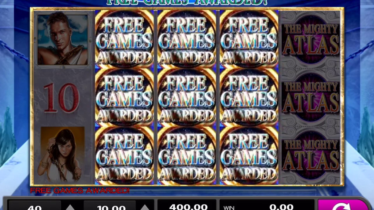 THE MIGHTY ATLAS Video Slot Casino Game with a FREE SPIN BONUS