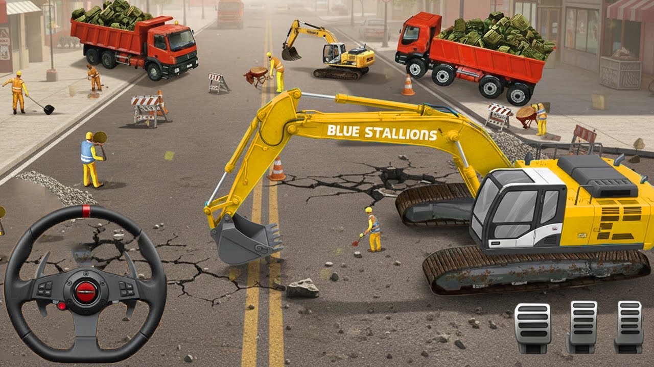 City Road Builder Simulator 3D - Excavator Construction JCB & Dump - Android GamePlay #truck #jcb