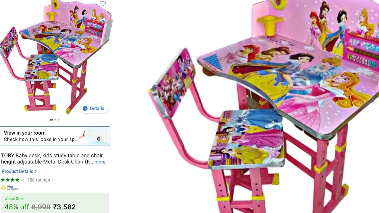 Flipkart kids Study Table and Chair unboxing and review.