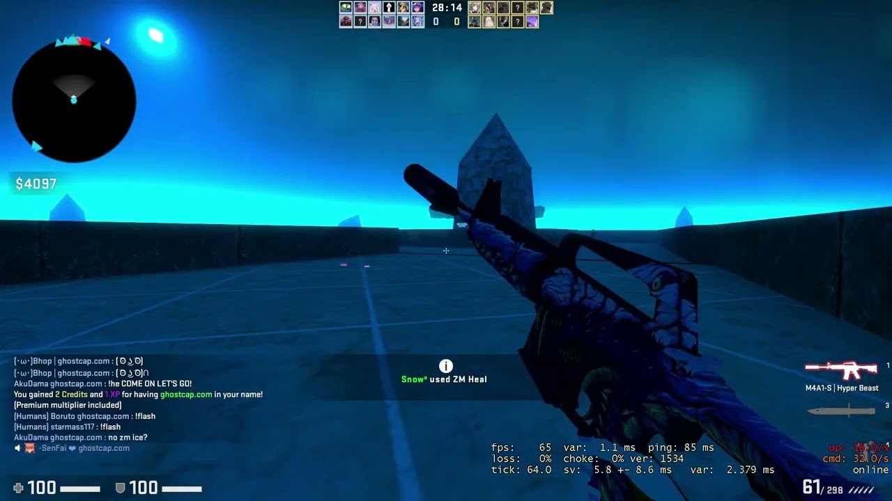 CS:GO Zombie Escape - ze_Blue_Zenith_v0_2 on Ghostcap