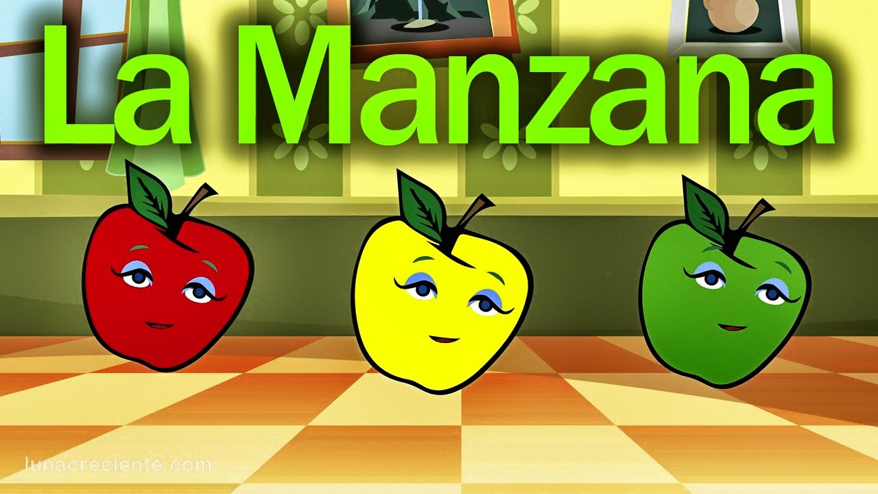 La Manzana Se Pasea - Rondas Infantiles - Videos Educativos en español Lunacreciente