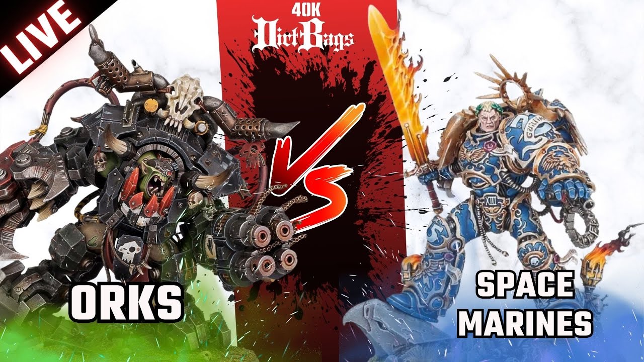 Orks vs Space Marines LIVE! | 40k Battle Report | Warhammer 40k