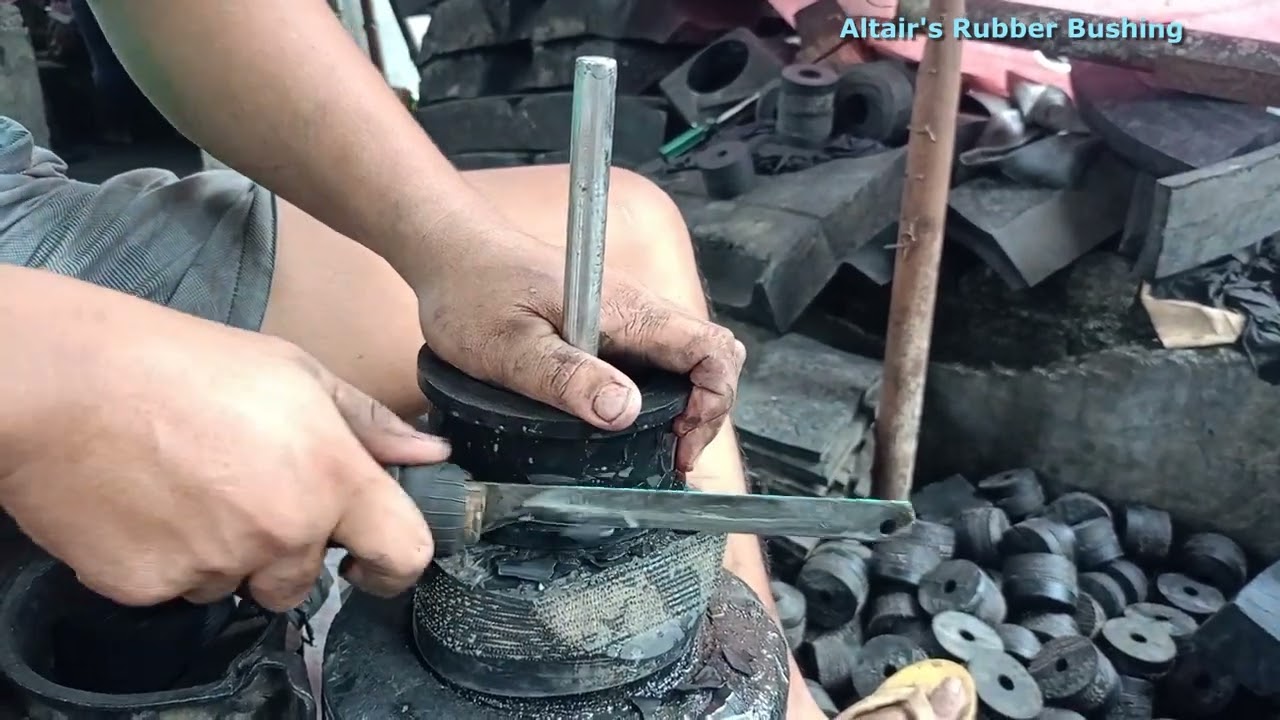 Fabricated rubber support for Truck Center Bearing.