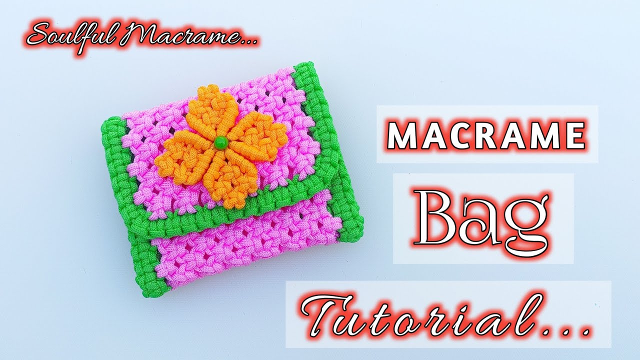 DIY | Macrame pouch tutorial | Easy macrame bag making #handmade #diy #macrame