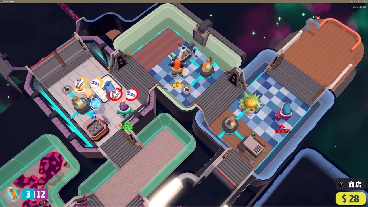 【Out of Space】Large．Zen mode｜4 Players｜電玩界仙杜瑞拉