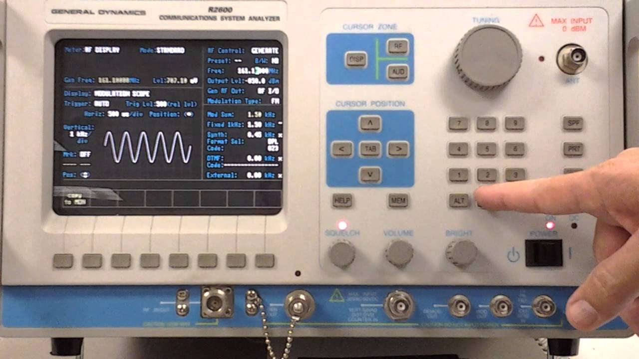 General Dynamics R2600 radio service monitor