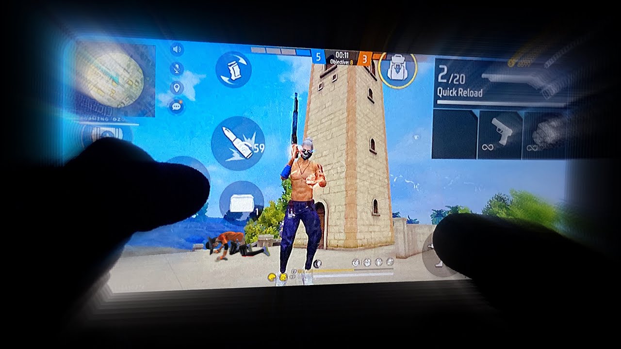 Handcam free fire por player gameplay | poco x3 pro handcam free fire gameplay | Handcam gameplay