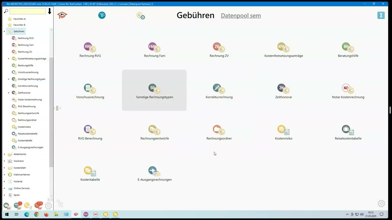 Geb&uuml;hren: Tabellen&uuml;bergreifende Anrechnungen und wie diese im Geb&uuml;hrenprogramm vorgenommen werden