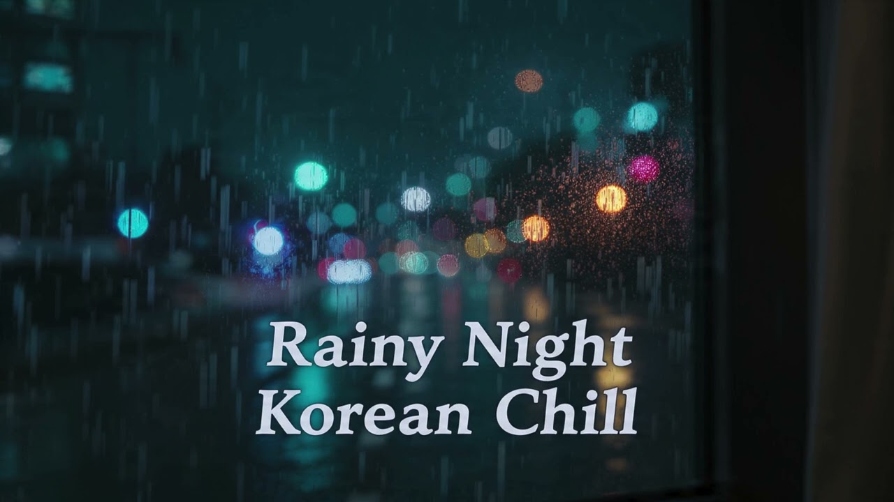 Rainy Night Korean Chill ☔ Lonely but Comforting I AI Music I Quiet Rain,Quiet Mind