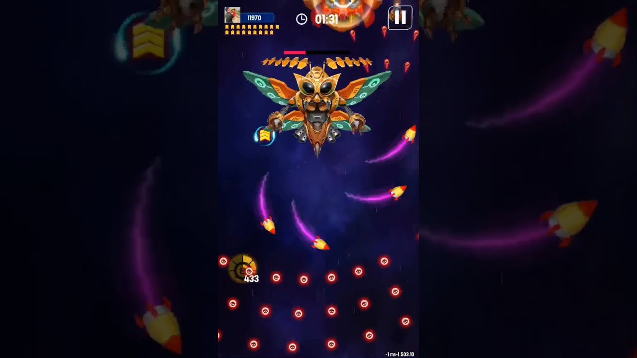 #Help#1000subcribe# Space shooter boss 32 for newbie - Bắn ruồi boss 32 cho người mới bằng Ưng Đỏ