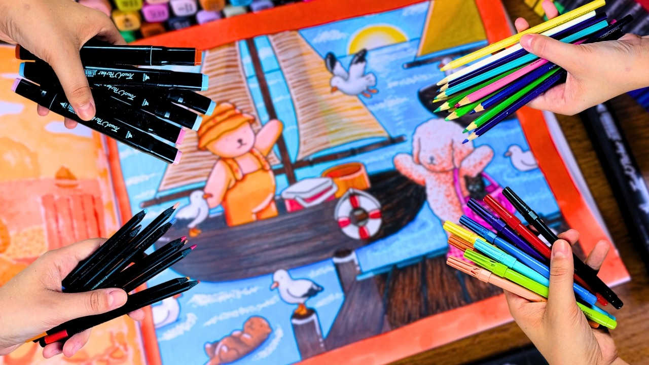 ✨ Colorindo Bobbie Goods com 4 Materias Diferentes