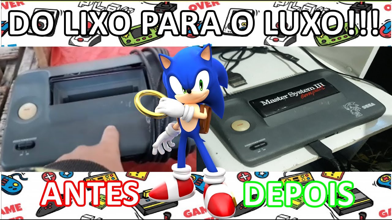COMPLETE RESTORATION MASTER SYSTEM 3 COMPACT SONIC IN MEMORY!!!