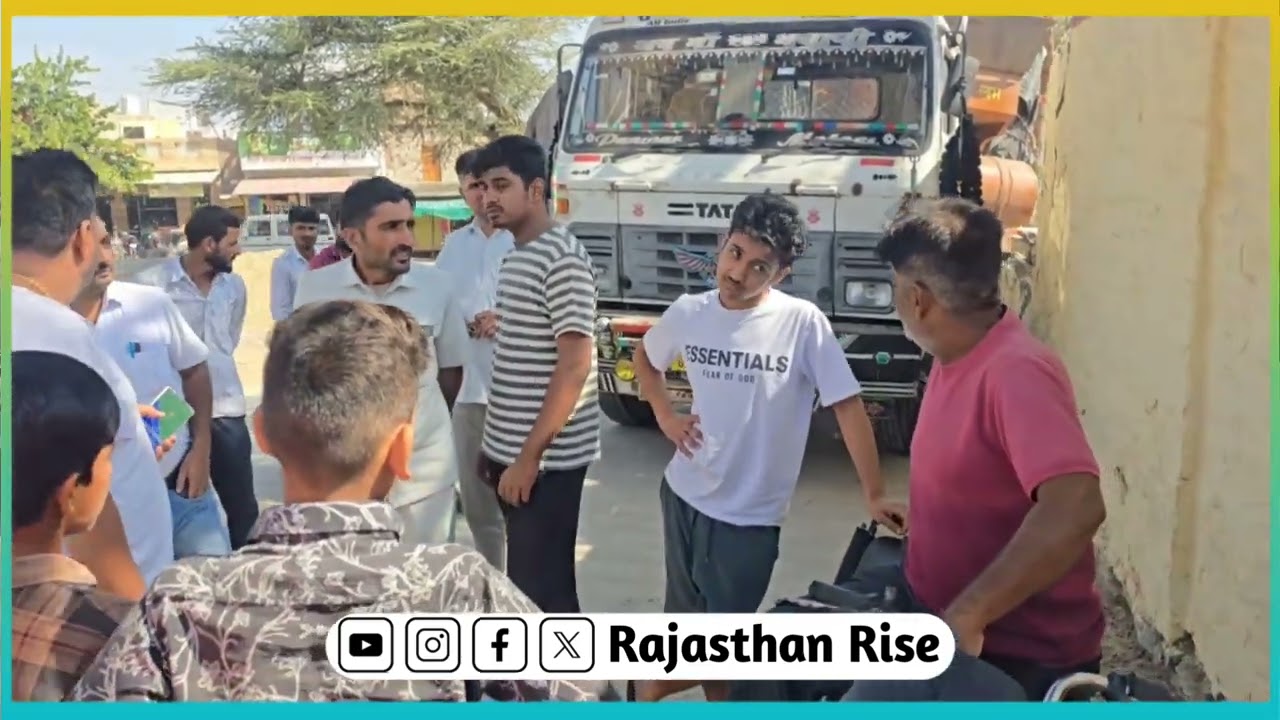 बाड़मेर शहर में स्कूल दीवार में घुसी ट्रक, नो एंट्री में आया भारी वाहन 