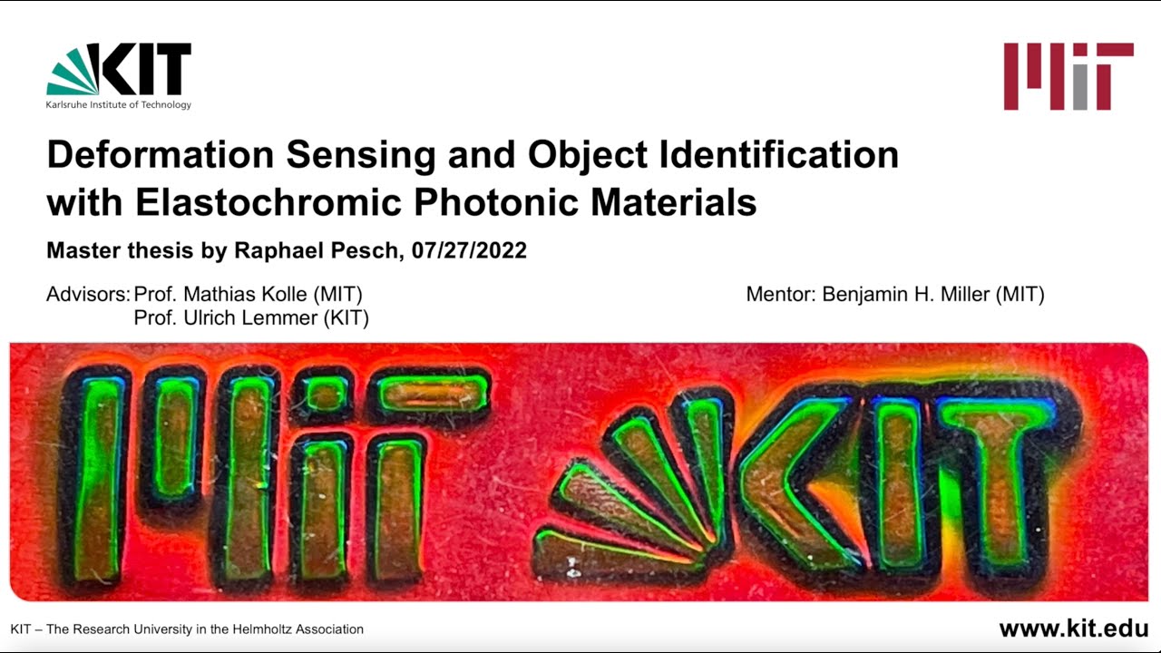 Masterthesis @MIT: Deformation Sensing & Object Identification with Elastochromic Photonic Materials