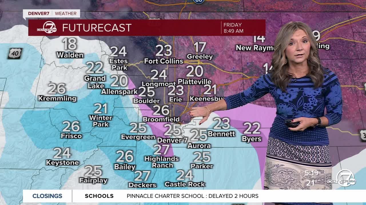 A slow and slick Friday morning commute across the Denver metro area