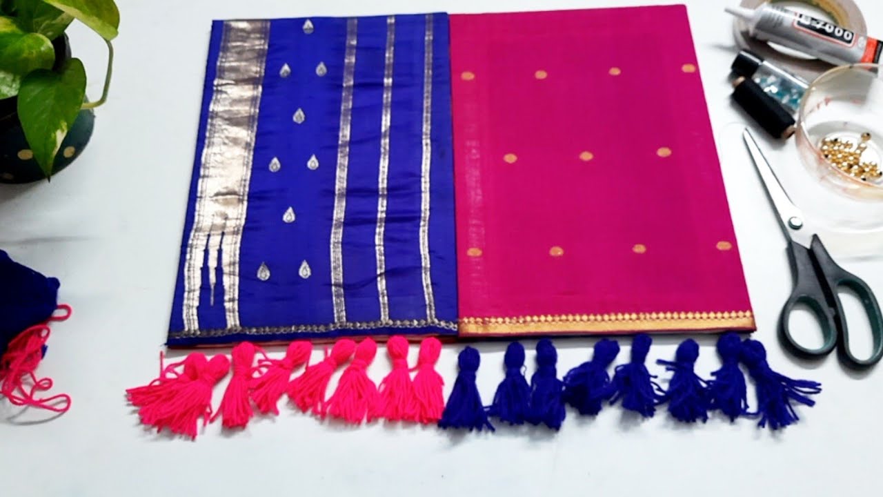 Foldable Saree Lantern for Diwali | फोल्डेबल आकाशकंदील | Old Saree Kandil | DIY LANTERN