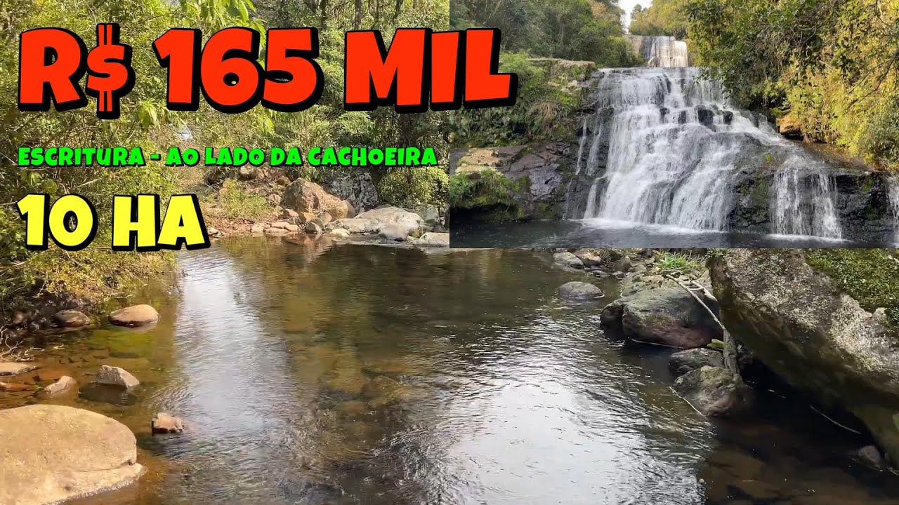 [797] CHÁCARA NO RIOZINHO COM CASCATA 10 HA ESCRITURA  R$ 165 MIL