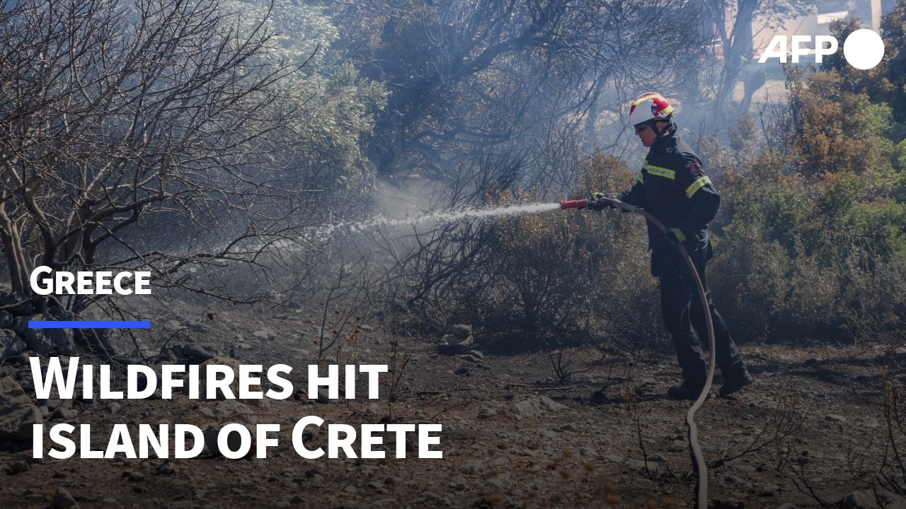 Wildfires continue to burn on the Greek island of Crete | AFP