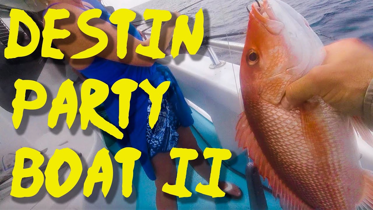 Destin Party Boat Fishing - Using Bonita Strips and Pinfish on a Party Boat