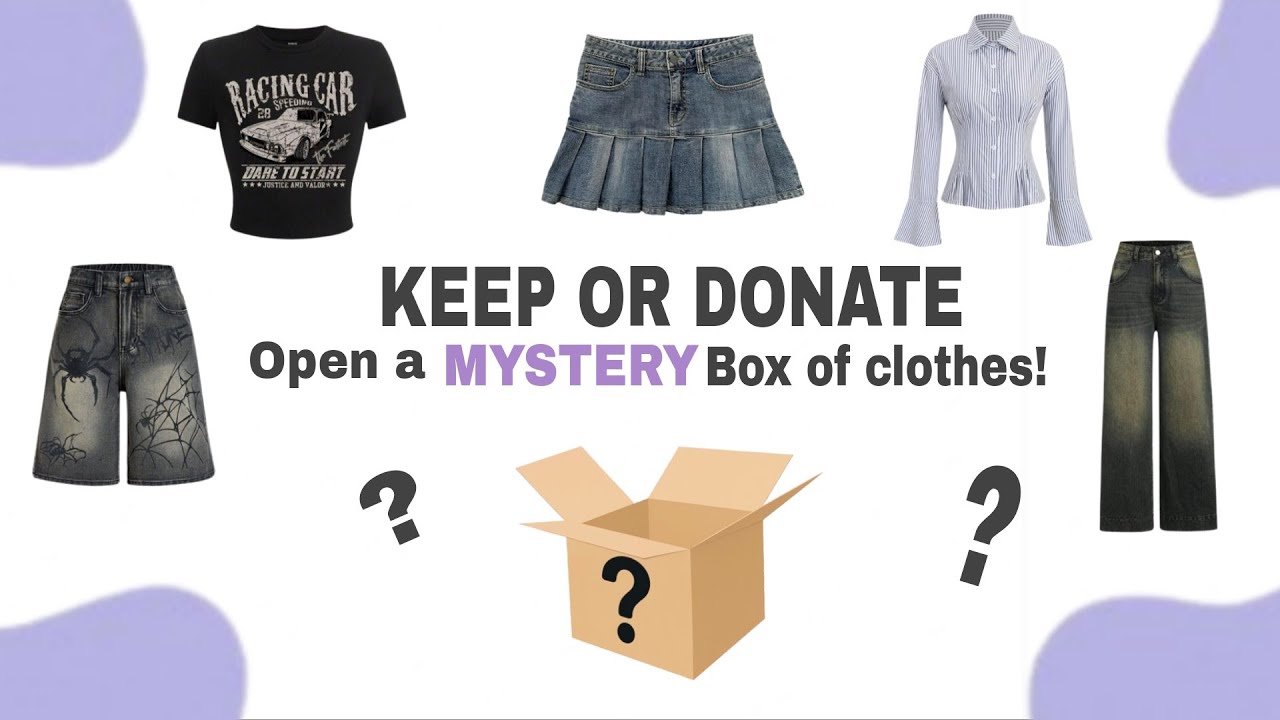 KEEP OR DONATE 💕 || Open a MYSTERY BOX of clothes 👗👚🛍️