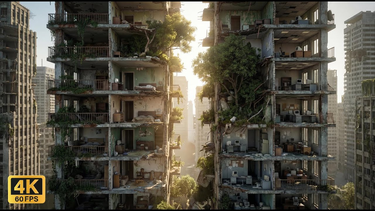 Forgotten Megacities - Dark Post Apocalyptic Ambient Music & Cinematic Atmospheres, 2 Hours, 4K