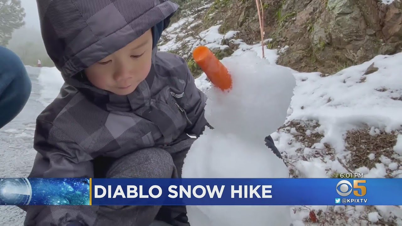Holiday Snow On Mount Diablo Brings Out Hikers Young And Old