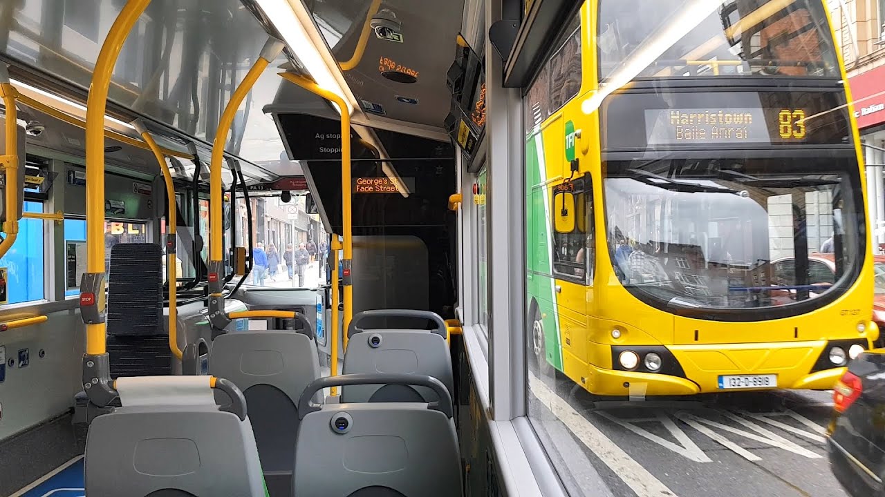 On Board an Alexander Dennis Enviro 400ER - Dame Street to Aungier Street in Dublin, Ireland