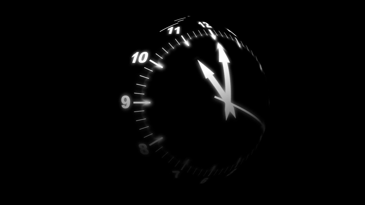 VJ LOOP &ndash; VJ CLIP &ndash; VJING - Black and White Semi Spherical Clock Countdown
