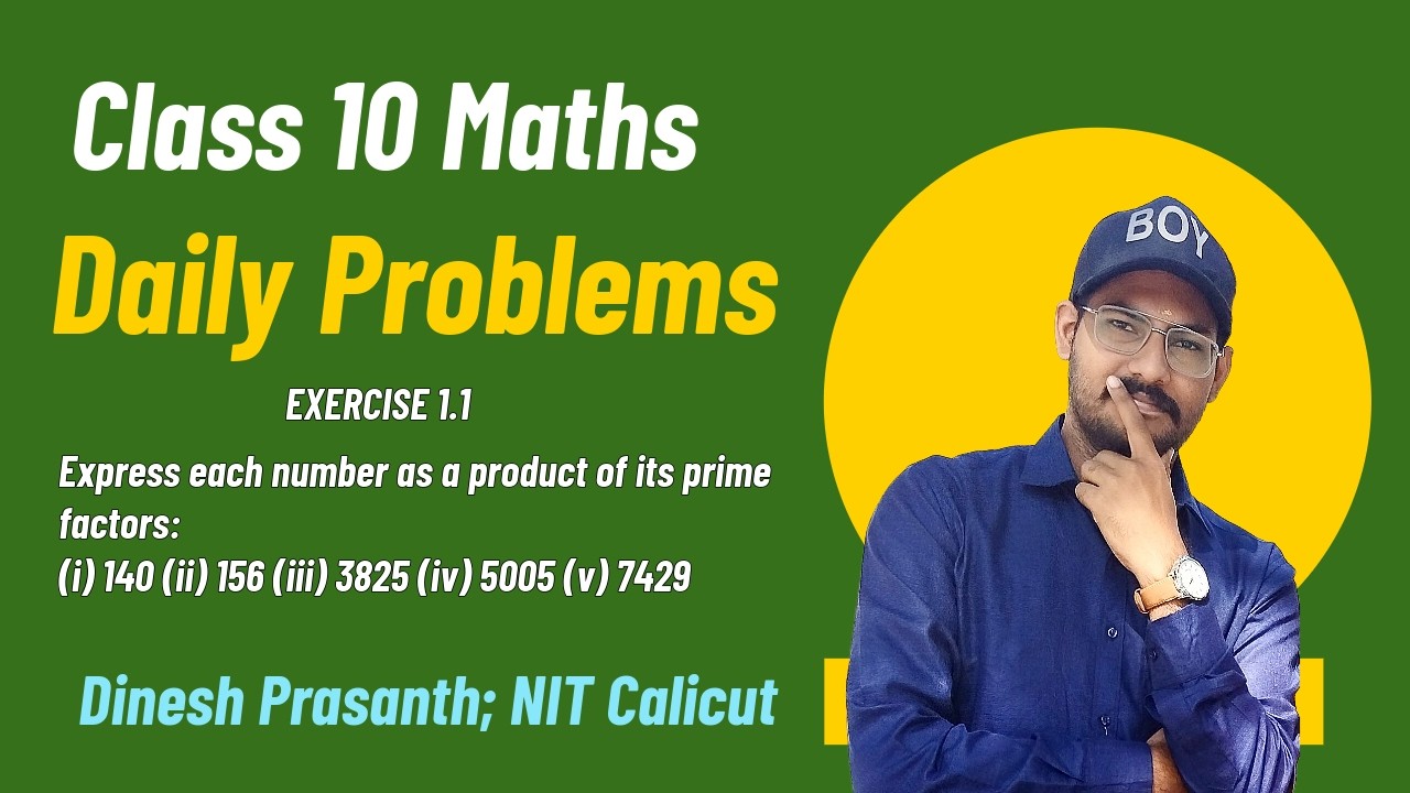 Exercise 1.1 Prime Factorisation |  Class 10 Maths 🔥 Daily Problems | CBSE 2026