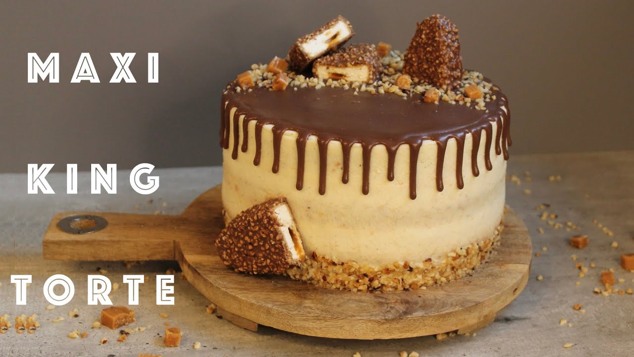 Kinder MAXI KING Torte | mit Karamellcreme und Keksboden | Der perfekte Geburtstagskuchen