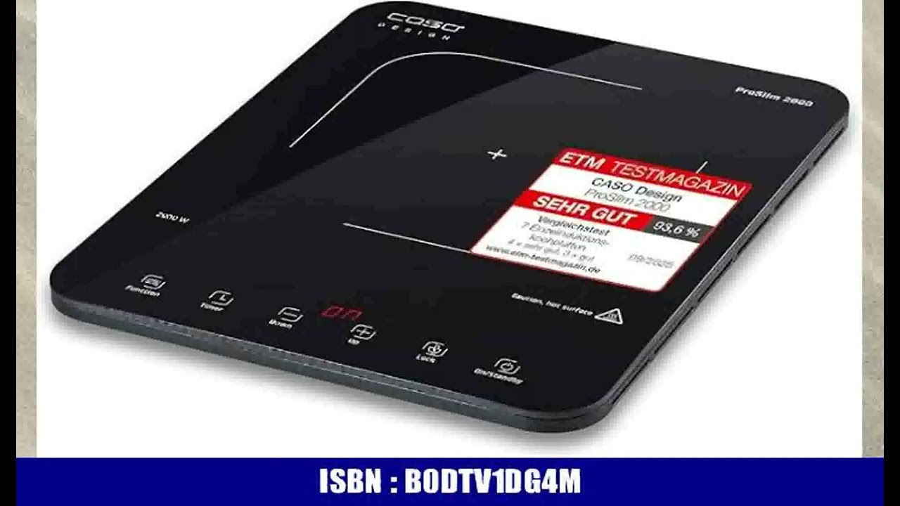CASO ProSlim 2000 â€“ ultraflache 2000W Induktionskochplatte, Testurteil â€žsehr gutâ€œ (ETM