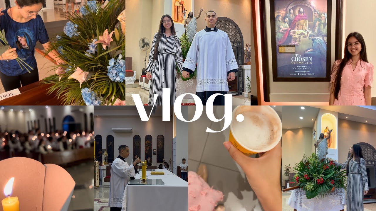 VLOG | TRÍDUO PASCAL, ROSÁRIO, TESTE CABELO E MAKE, MAGALU, THE CHOSEN