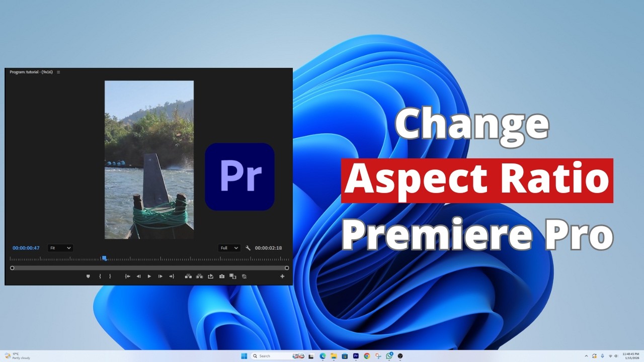 Как изменить соотношение сторон в Premiere Pro