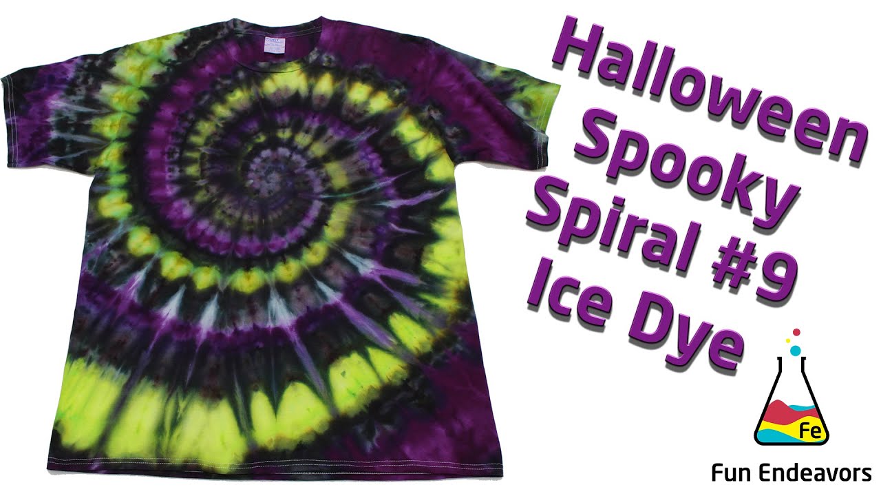 Tie Dye Designs:   Halloween Spooky Spiral #9 [Ice Dyed]