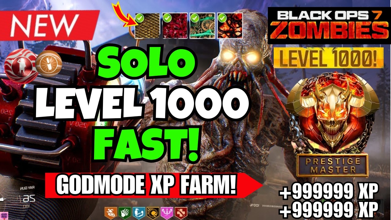 NEW BO7 SOLO INFINITE XP GLITCH! LEVEL 1000 FAST + GODMODE XP FARM | BO7 ZOMBIES GLITCH
