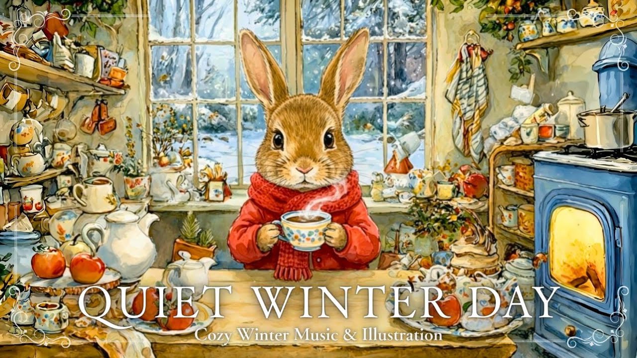 A Quiet Day in the Apple House | Storybook Winter Music & Illustration