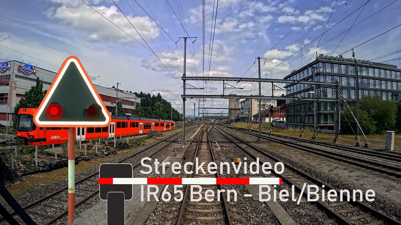 Führerstandsmitfahrt / cab ride  IR65 Bern - Biel/Bienne