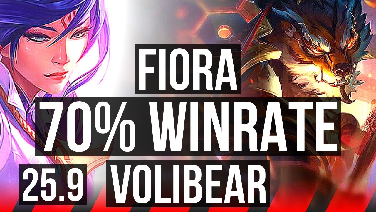 FIORA vs VOLIBEAR (TOP) | 70% winrate, 8 solo kills, 18/2/5, Legendary | TR Grandmaster | 25.9