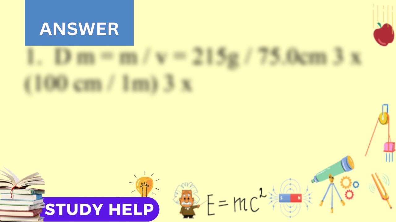 Express mass density in kg m3 and weight density in lb ft3.1. Find the mass density of a chunk of...